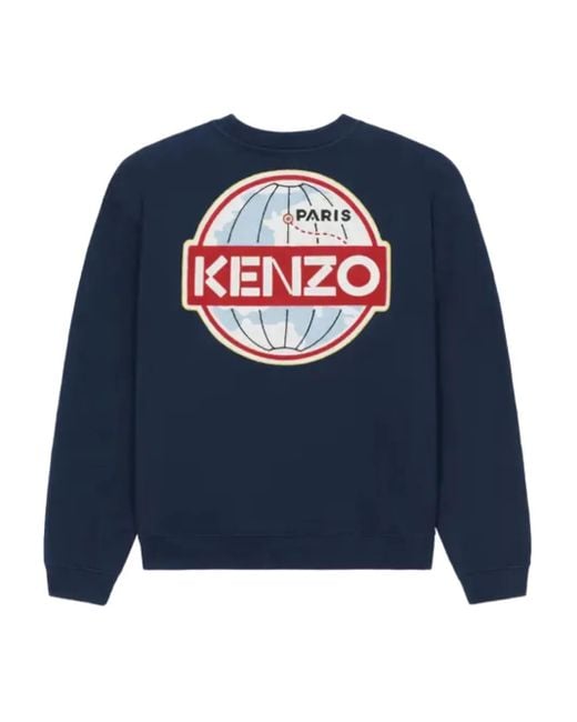 Felpa Con Applicazione di KENZO in Blue