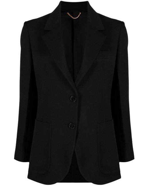 Gabardine single-breasted blazer di Victoria Beckham in Black