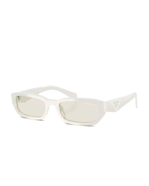 Gafas de sol con montura rectangular Prada de color White