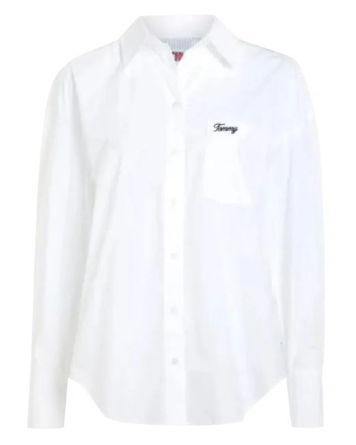 Organic cotton shirt Tommy Hilfiger de color White