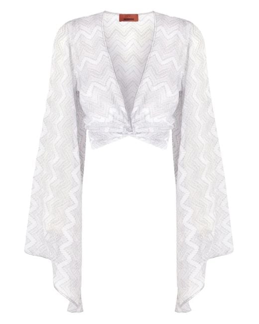 Missoni ジグザグ ビーチカバーアップ White
