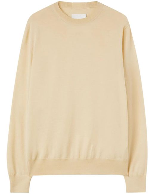 Jil Sander Natural Crew-Neck Wool Jumper for men