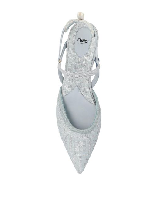Zapatos de tacón Colibrì Lite con monograma Fendi de color White
