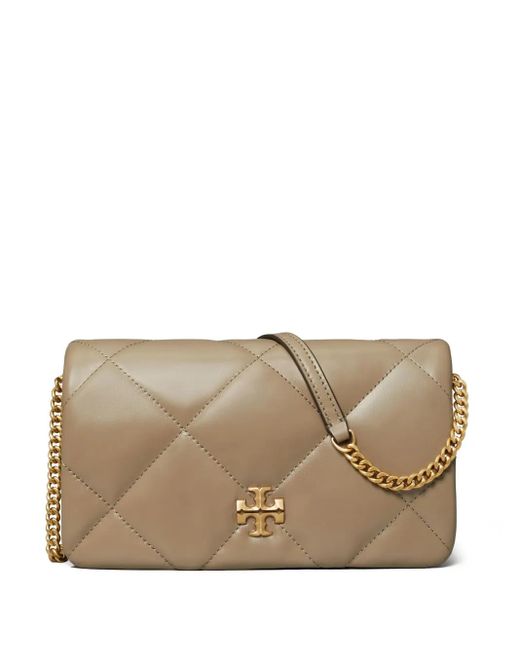 Portefeuille Matelassé Kira À Bride En Chaîne Tory Burch en coloris Natural