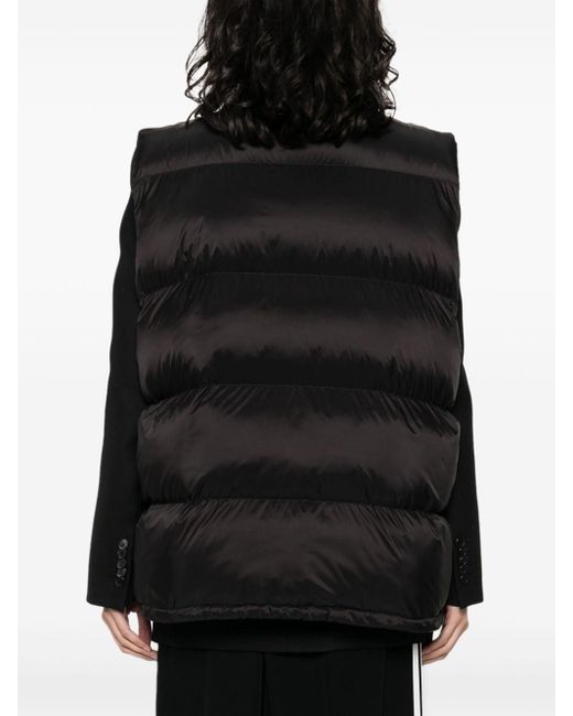Balenciaga Black Logo-print Padded Vest