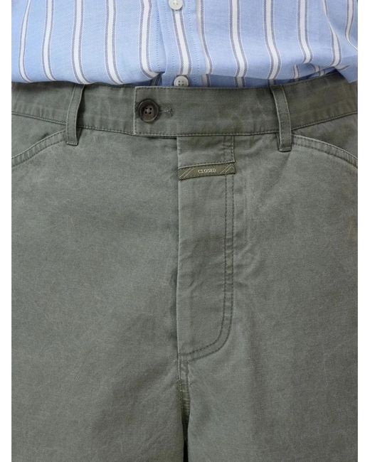 Closed Green Logo-Patch Chino Shorts for men