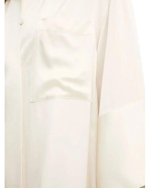 Day Birger et Mikkelsen White Patch-Pocket Midi Shirt Dress