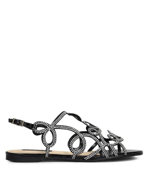 Werner White Crystal-Embellished Sandals