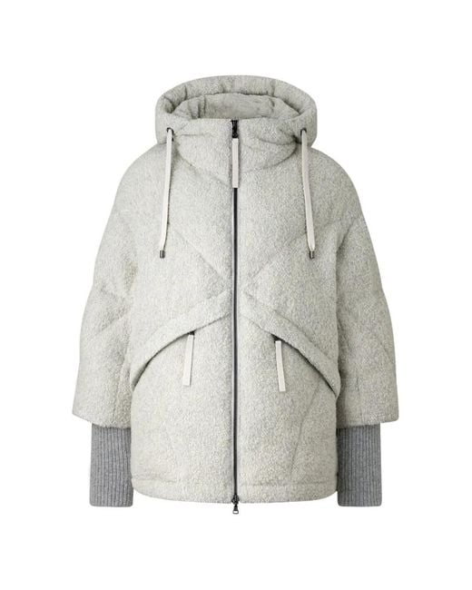 Bogner Gray Sheryl Hooded Puffer Jacket