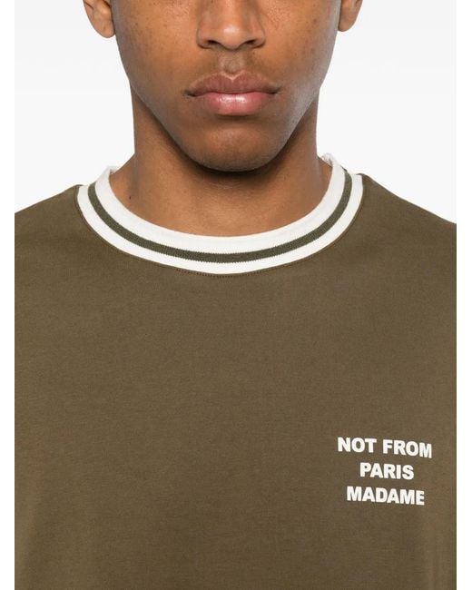 Drole de Monsieur Brown Cotton T-Shirt for men