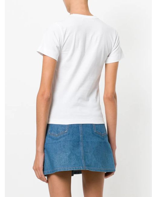 COMME DES GARÇONS PLAY White Basic Logo T-Shirt