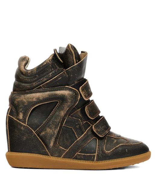 Isabel Marant Black Bekett Leather Sneakers