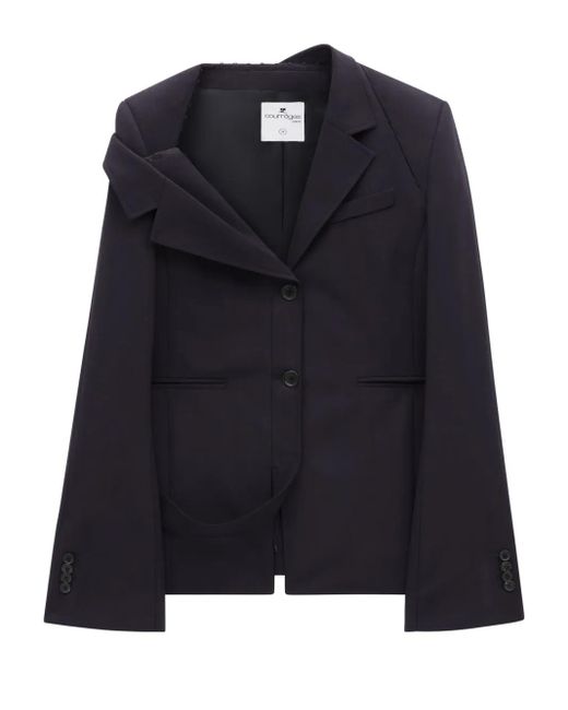 Courreges Blue Wool Blazer