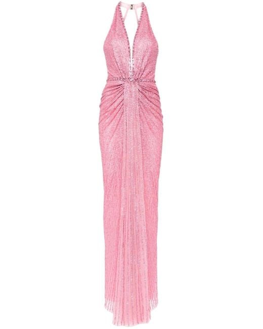Jenny Packham Pink Petunia Embellished Gown