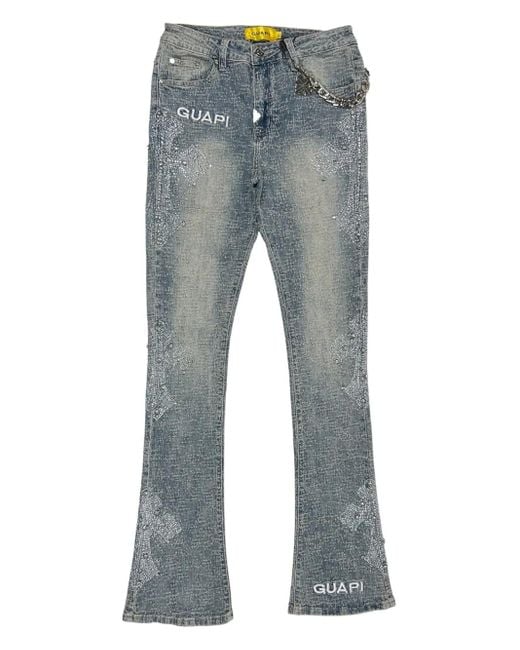 メンズ GUAPI Crystal-cross Jeans Blue