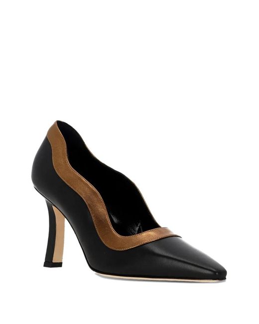 Manolo Blahnik Black Trimmed Pumps