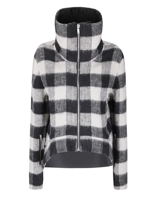 Rick Owens Exploder Geruit Jack Met Rits in het Gray