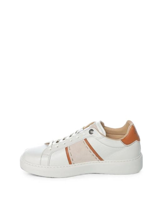 La Martina White Blubber Leather Sneakers for men