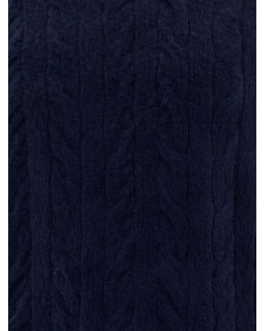 Ballantyne Blue Cable-Knit Sweater for men
