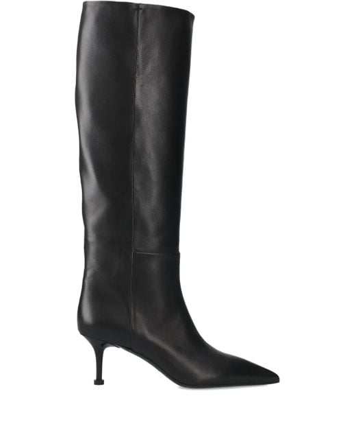 Premiata Black 65Mm Pointed-Toe Heel Boots