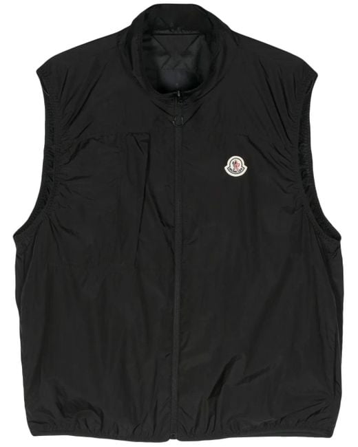Moncler Bodywarmer Met Logopatch in het Black voor heren