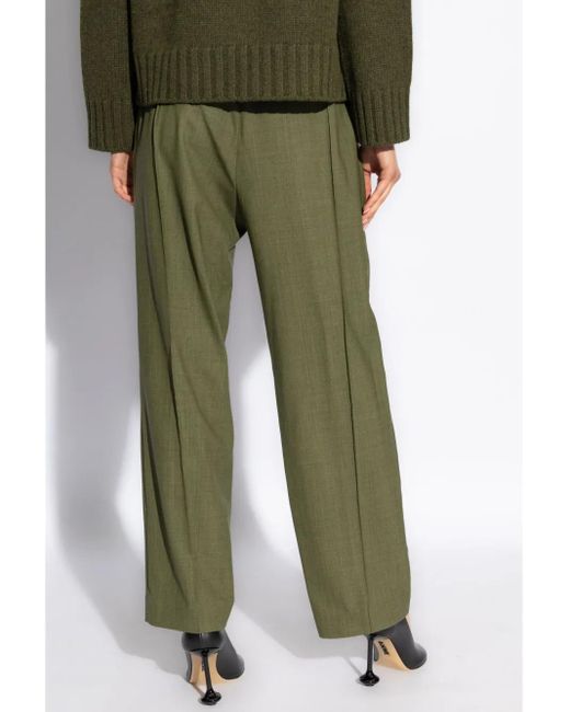 Fabiana Filippi Green Wool Blend Trousers