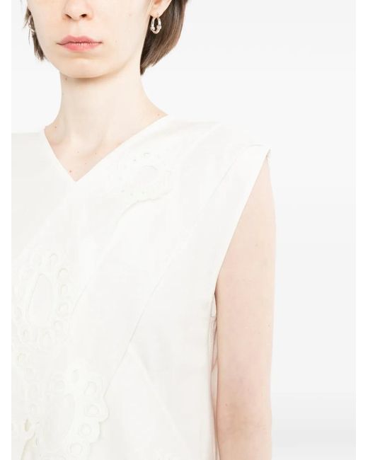 Litkovskaya White Layered Embroidered Dress
