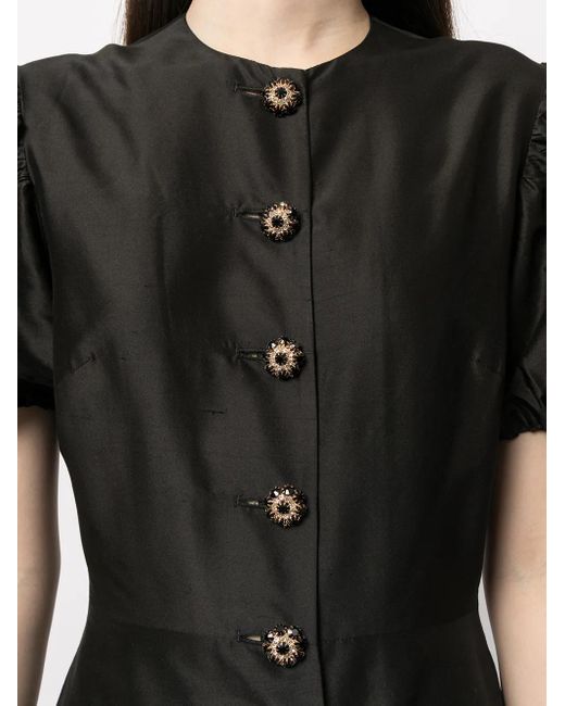 Macgraw Black Sorbet Silk Mini Dress