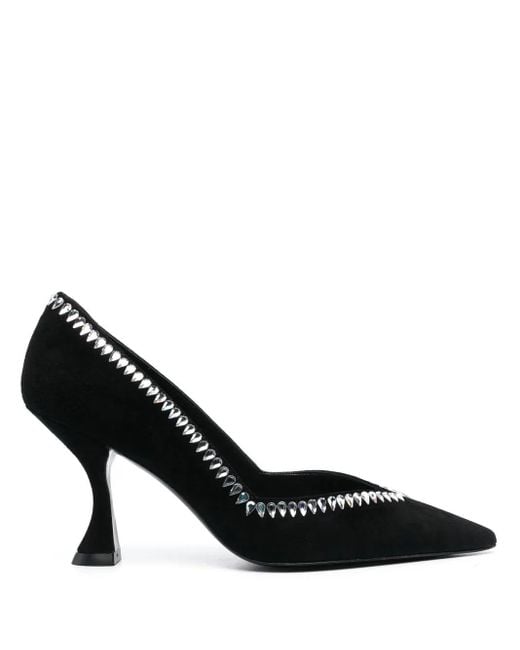 Pumps Con Decorazione Di Cristalli 100Mm di Stuart Weitzman in Black
