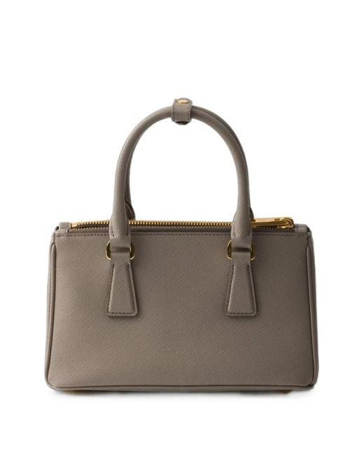Prada Brown Galleria Mini Saffiano Leather Bag