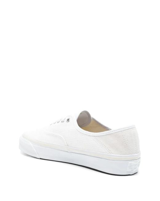Vans White Decorative-Stitching Sneakers