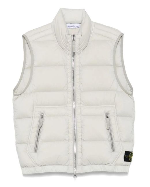 Stone Island Gewatteerde Bodywarmer Met Ritssluiting in het White voor heren