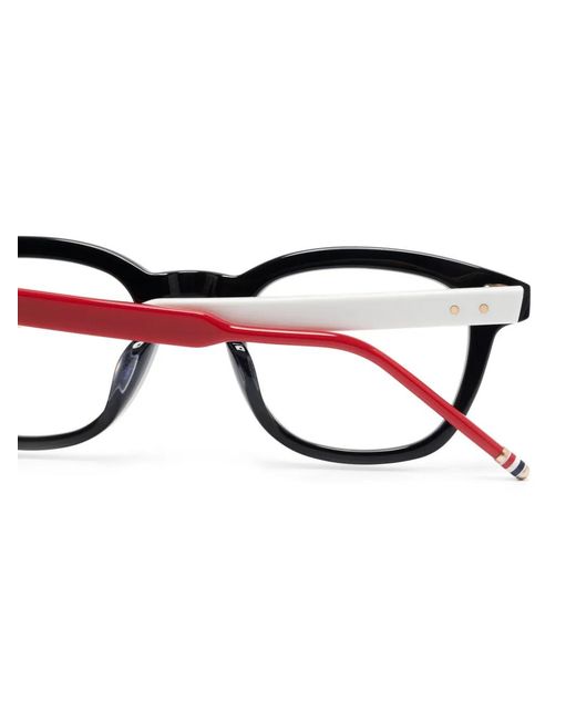 Thom Browne Red Square-Frame Glasses
