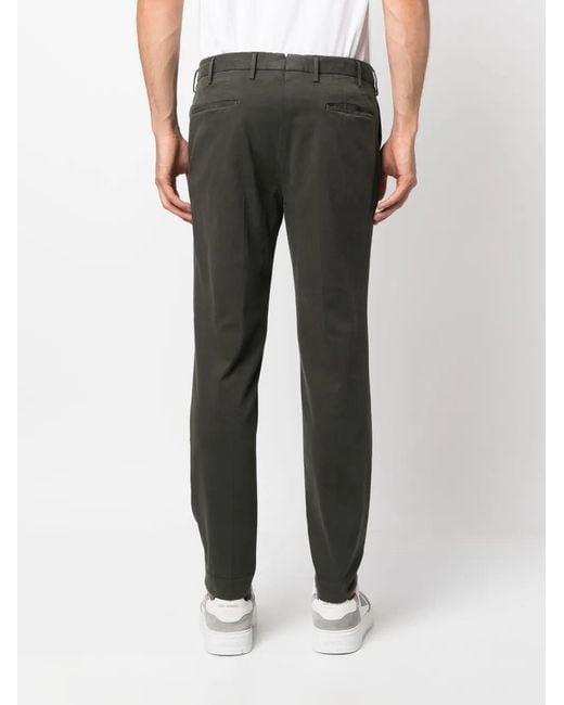 Incotex Gray Low-Rise Straight-Leg Trousers for men