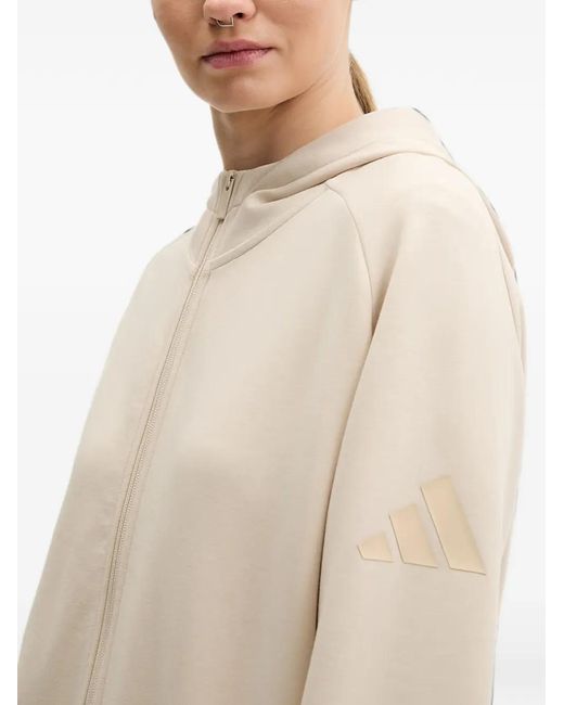 Adidas Natural Soft Lux Zip-Up Hoodie