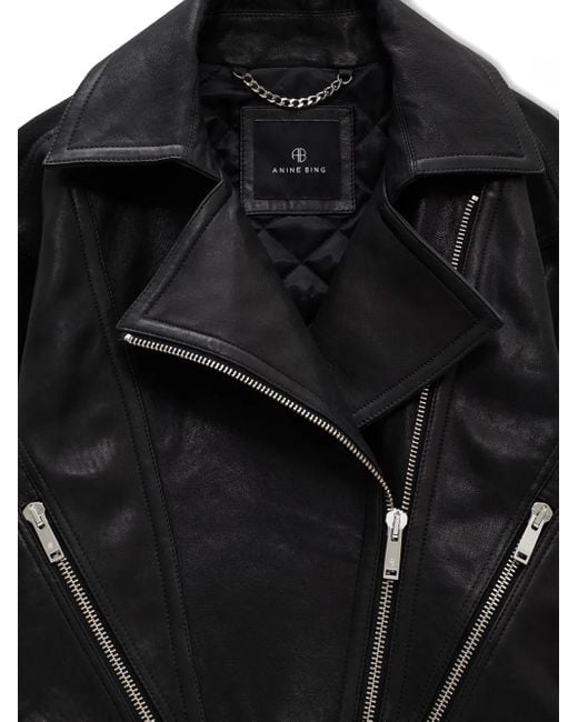 Anine Bing Black Julie Leather Jacket