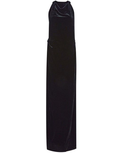 Robe longue en velours à col bénitier Proenza Schouler en coloris Black