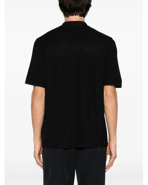 Jacquemus Black Polo T-Shirt for men