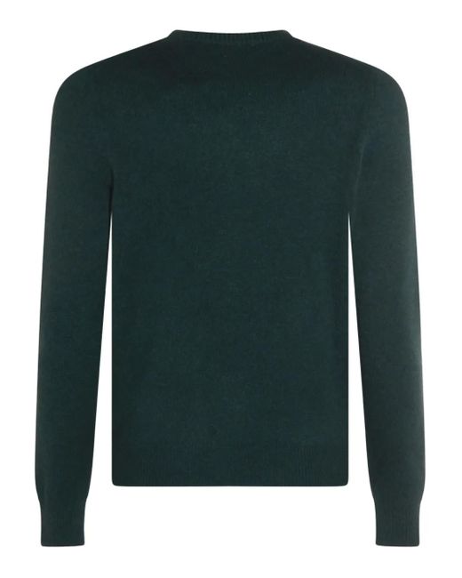Malo Green Round-Neck Cashmere Sweater for men
