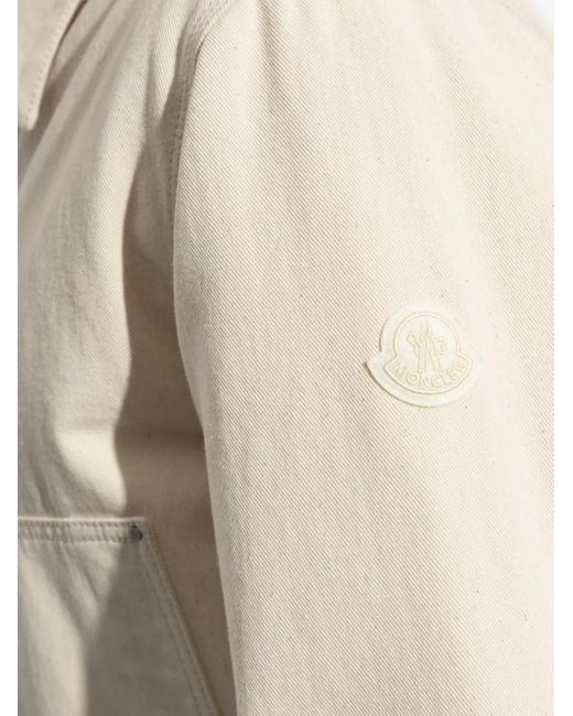 Moncler White Zip-Up Bomber Jacket for men