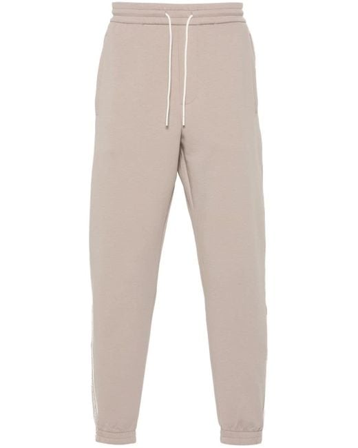 Emporio Armani Natural Embroidered-logo Track Pants for men