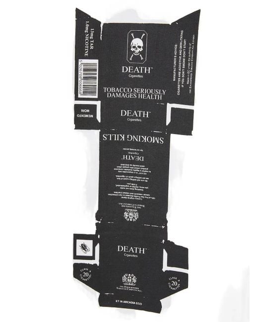 Sudadera con estampado gráfico Death Cigarettes de hombre de color White