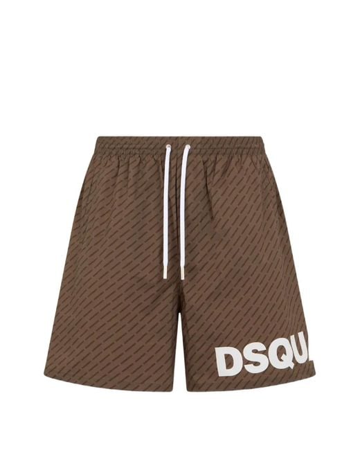 DSquared² Brown Swim Boxers for men