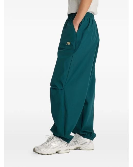 New Balance Green Trackside Woven Track Pants