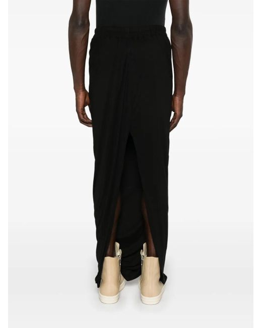 メンズ Rick Owens Pillar マキシスカート Black