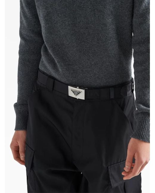 Prada Black Re-Nylon Belt for men