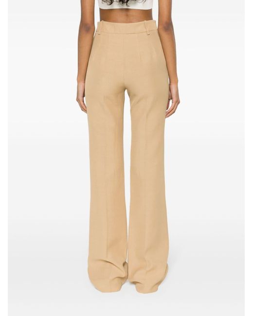 Ermanno Scervino Natural Mid-waist Bootcut Trousers