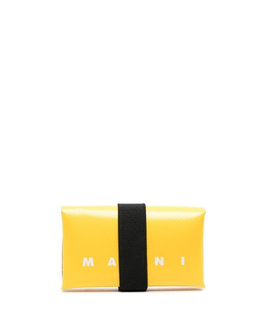Marni Logo-print Folded Wallet in Yellow for Men | Lyst