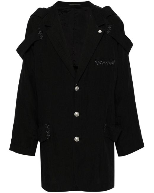 Blazer à coutures contrastantes Yohji Yamamoto pour homme en coloris Black