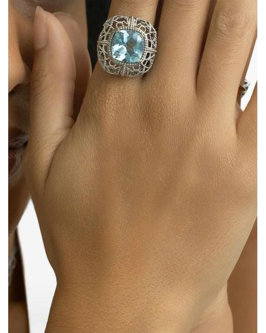 Lisa Nik Brown Textured-Topaz Ring